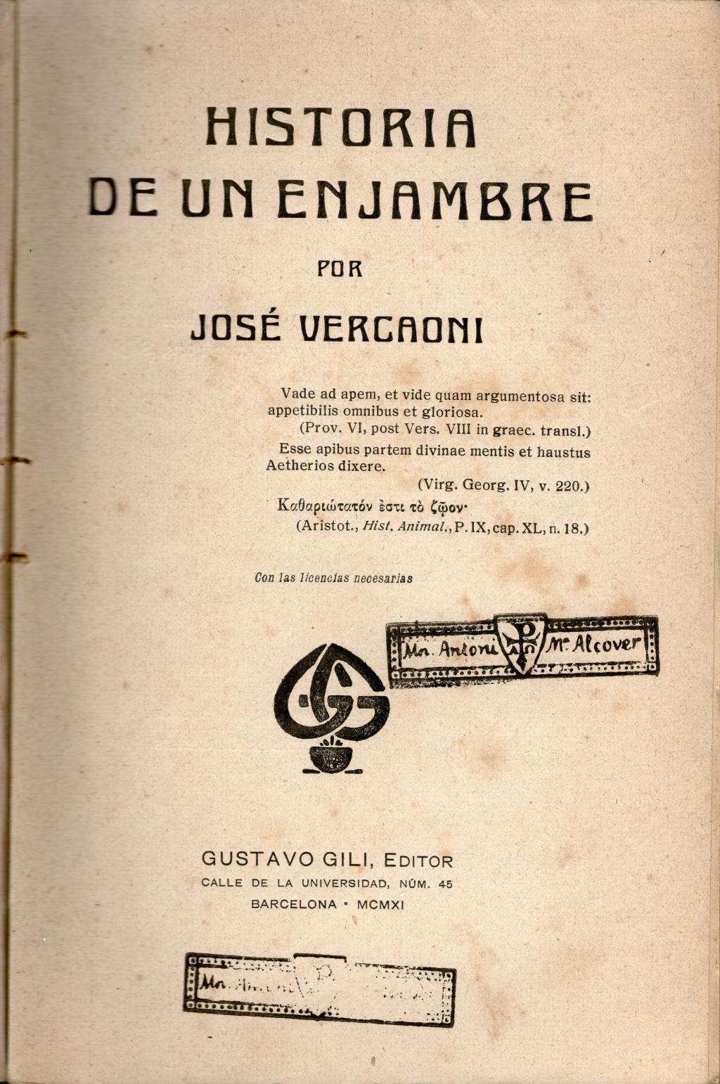 Coberta de Historia de un enjambre